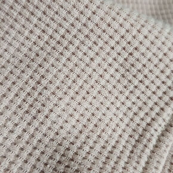 Merokeety Waffle Knit V-neck Collared Relaxed Fit Cropped Sweatshirt, L - Picture 10 of 10